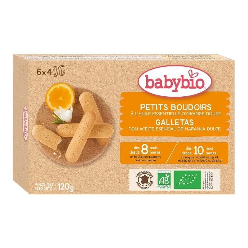 babybio-biscuits-dentition-orange-sucre-bio-8m-120g (1) babybio petits boudoirs à l'huile essentielle d'oranger douce 120g – Image 1