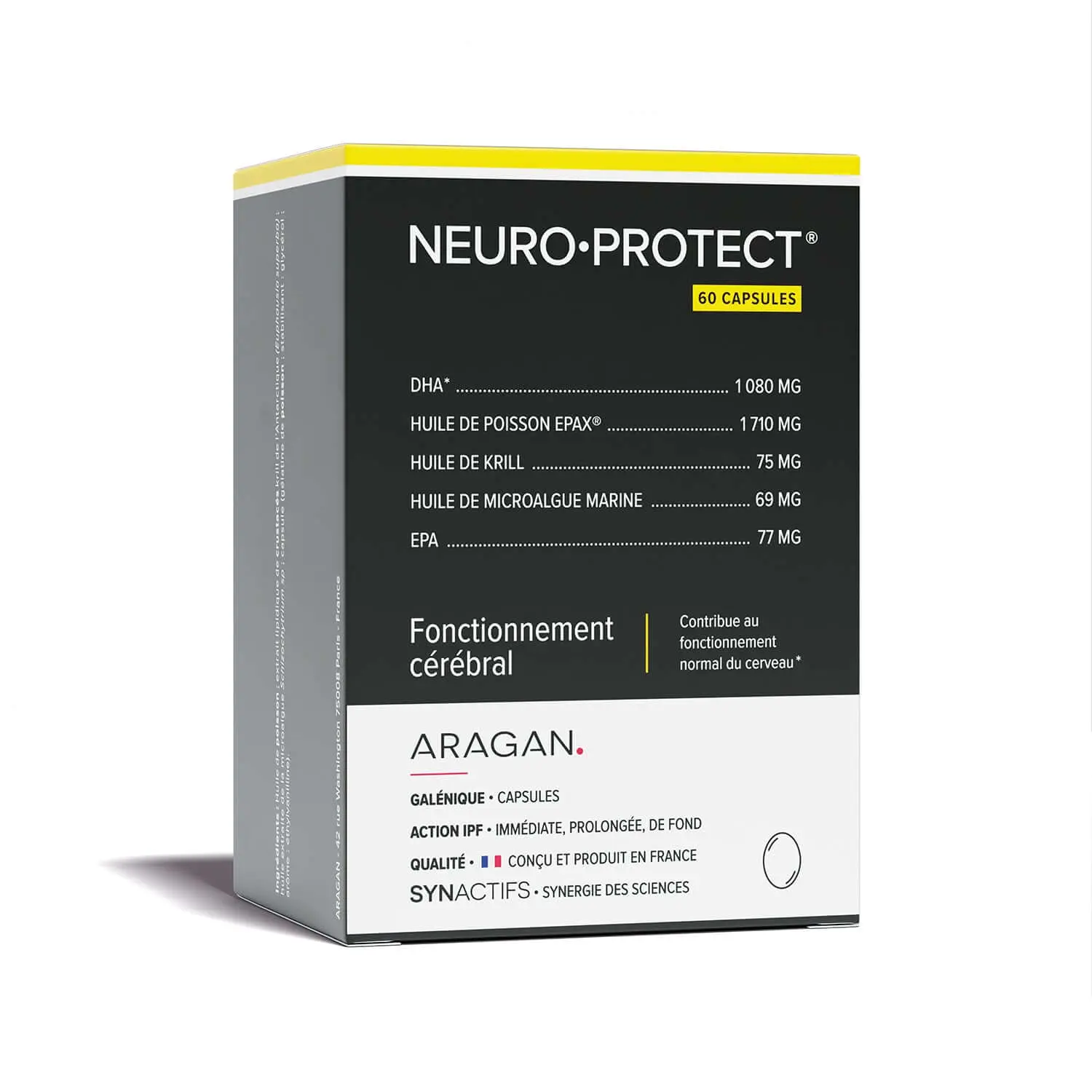 Aragan Synactifs Neuro-protect Fonctionnement Cérébral 60 Capsules