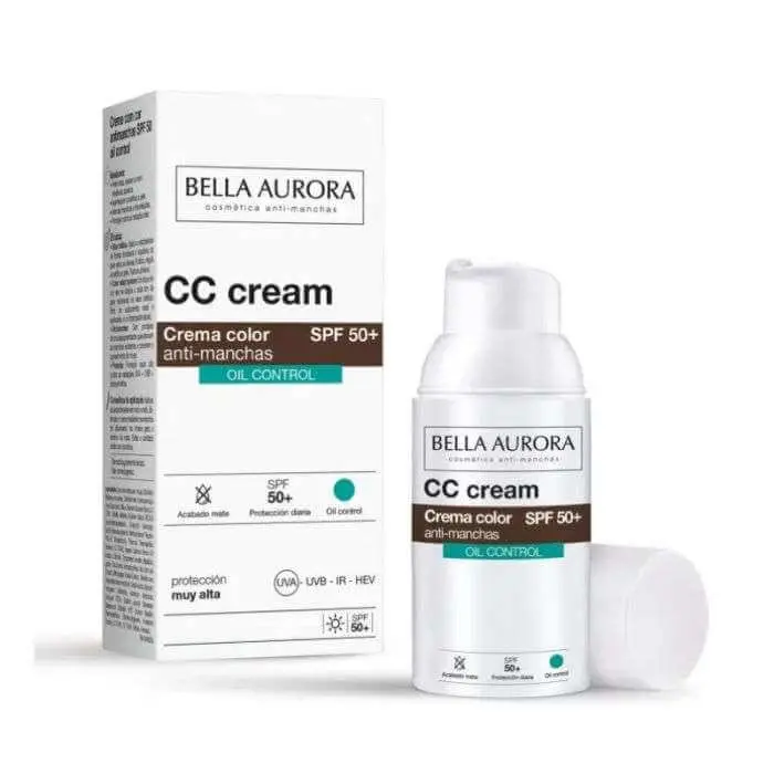 bella-aurora-cc-cream-anti-taches-oil-control-spf50-30-ml BELLA AURORA CC CREAM ANTI TACHES OIL CONTROL SPF50+ 30 ML – Image 1
