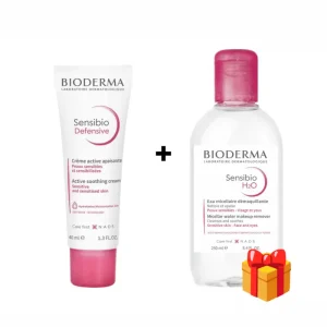 BIODERMA SENSIBIO DEFENSIVE RICHE CRÈME 40ML ACHETE + SENSIBIO H2O 250ML OFFERT