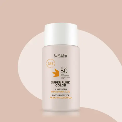 contsezakhisniy-super-fluid-vv-z-tonuuchim-efektom-spf-50-dlya-vsikh-tipiv-shkiri-50-ml-87545101519633 BABE CREME SOLAIRE SUPER FLUID COLOR FOTOPROTECTOR SPF50 50ML – Image 1