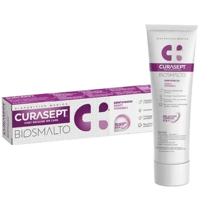 curasept-curasept-biosmalto-sensitive-teeth-75ml-dentifrices-gencives-sensibles CURASEPT BIOSMALTO DENTIFRICE DENTS SENSIBLES 75ML – Image 1