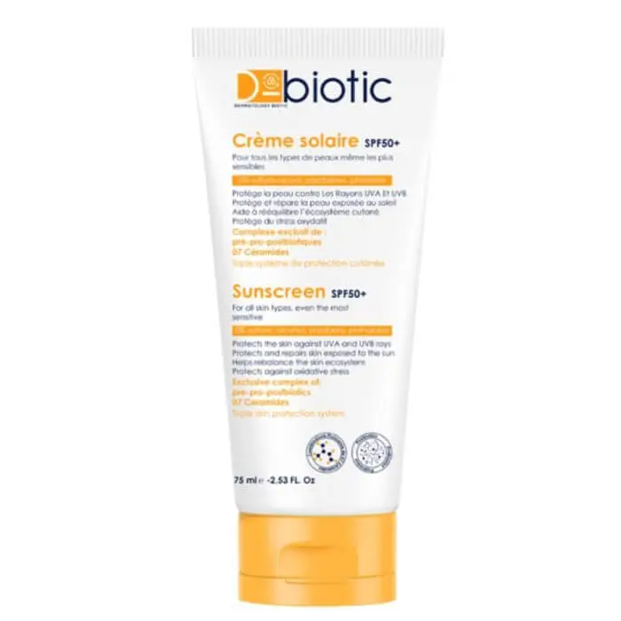 d-biotic-creme-solaire-75-ml-spf-50 D-BIOTIC CREME SOLAIRE 75 ML SPF 50+ – Image 1