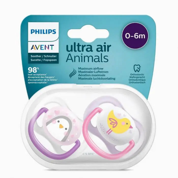 d49ec4ffe85034328bad0045f2211ab1 AVENT SUCETTE ULTRA AIR ANIMALS 0-6 MOIS – Image 1