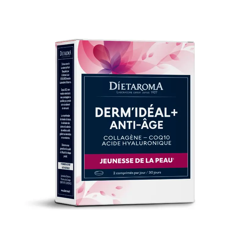 dermideal-plus DIETAROMA Dermidéal Plus - Collagène, CoQ10 et Acide Hyaluronique 60 comprimés – Image 1
