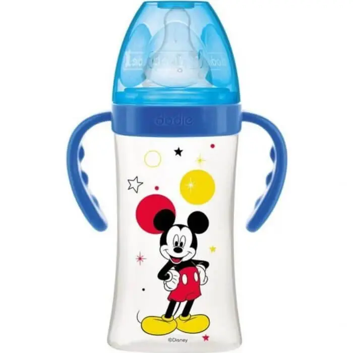 dodie-biberon-anti-colique-initiation-6-m-270-ml-mickey DODIE BIBERON ANTI COLIQUE INITIATION +6 M 270 ML MICKEY – Image 1