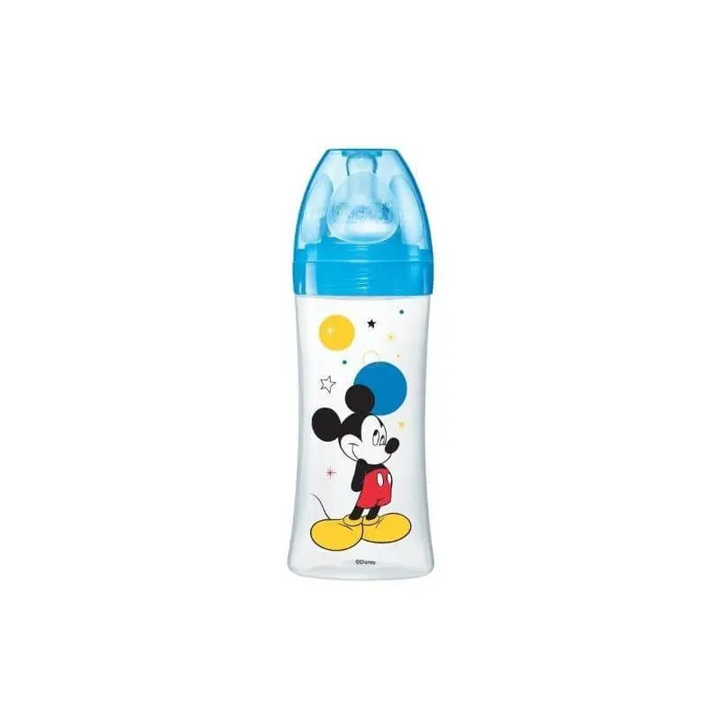 DODIE BIBERON INITIATION +330ML MICKEY BLEU +6MOIS TETINE RONDE 3 VITESSE D3