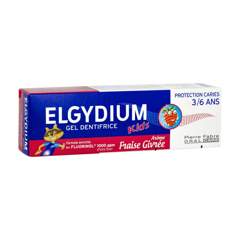 elgydium-dentifrice-fraise-givree-2-6-ans ELGYDIUM KIDS DENTIFRICE FRAISE GIVREE POUR ENFANTS – Image 1