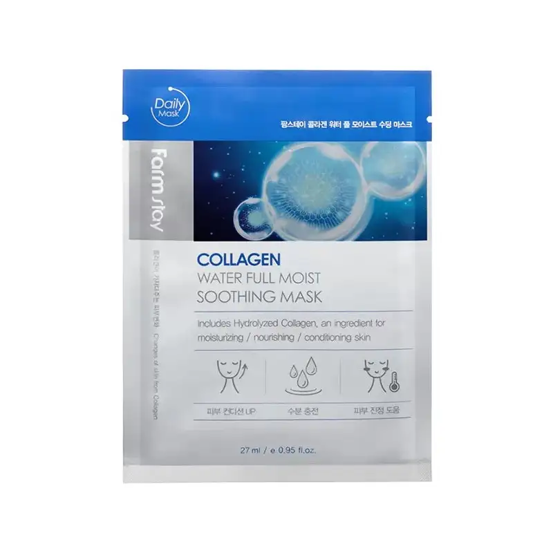 farmstay-water-moist-soothing-mask-27ml.webp FARMSTAY COLLAGEN WATER FULL MOIST SOOTHING MASK 27ML – Image 1