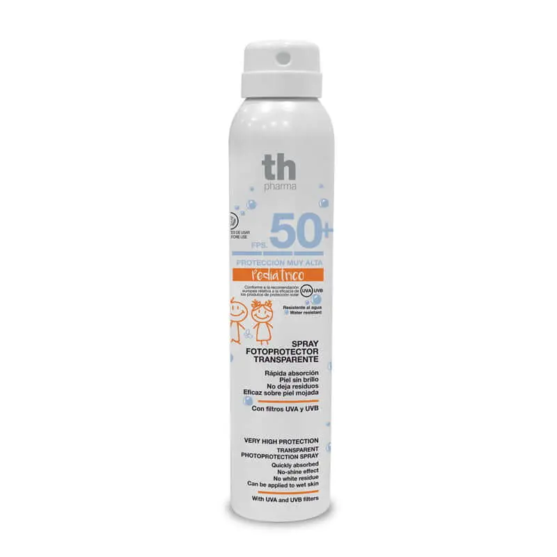 fotoprotector-transp-fps50-250-pediatrico PHOTOPROTECTEUR TH PHARMA SPRAY TRANS PEDIATRIQUE 50+ 250ML – Image 1