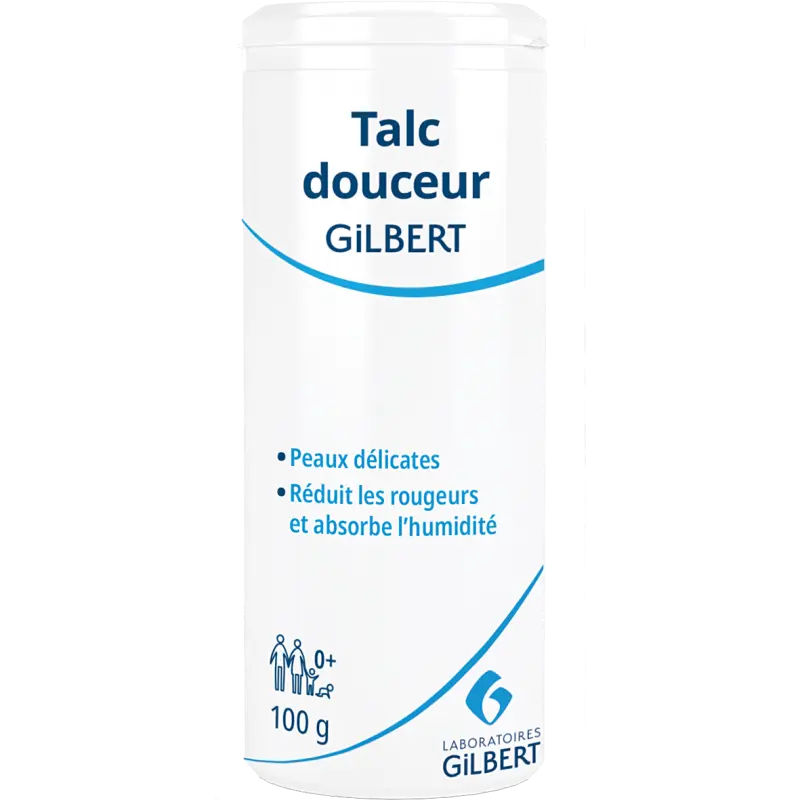 gilbert-talc-douceur-100g GILBERT – TALC DOUCEUR FLACON POUDREUR 100G – Image 1