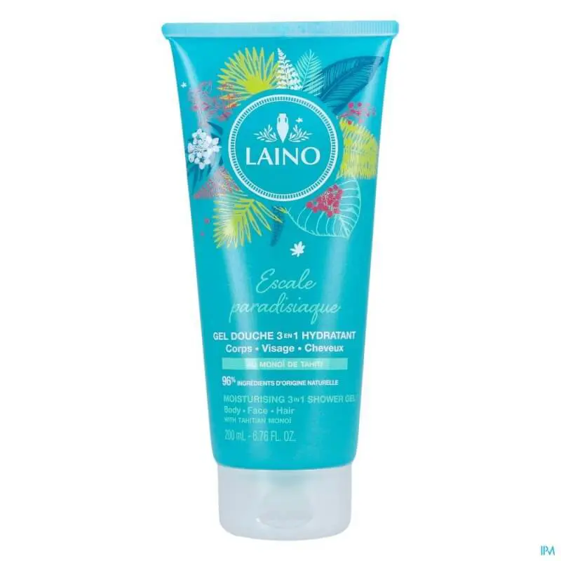 laino-escale-paradisiaque-gel-douche-au-monoi-de-tahiti-200ml Laino Gel Douche Hydratant 3 en 1 au Monoï de Tahiti 200 ml – Image 1