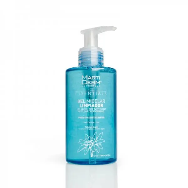 micellar-cleansing-gel-essentials-martiderm-200ml MARTIDERM ESSENTIALS GEL MICELAR LIMPIADOR 200ML – Image 1