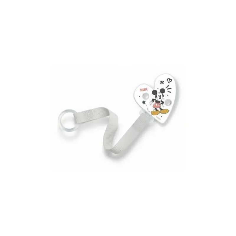 nuk-attache-sucette-mickey-ruban NUK Attache sucette universelle ruban - Bande Mickey Mouse – Image 1