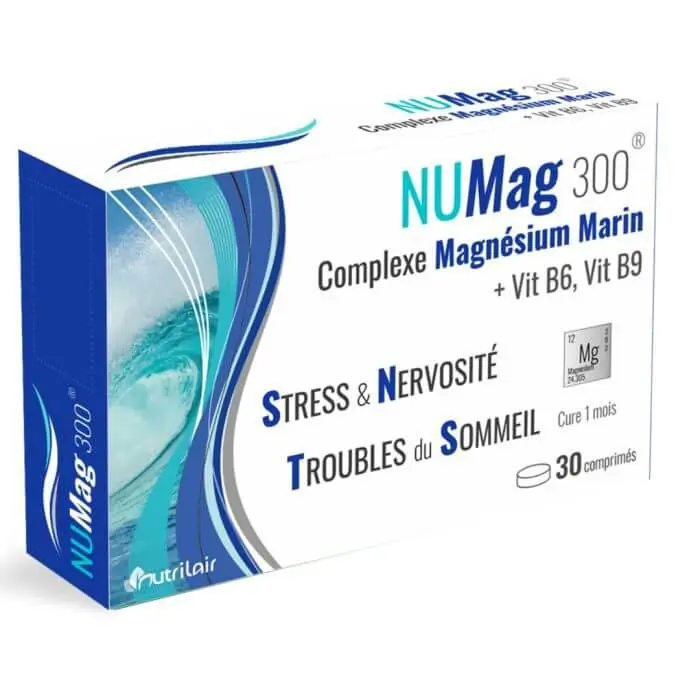 nutrimax-numag-300-complexe-magnesium-marin-vit-b6-vit-b9 Nutrimax NUMag 300® 30 Comprimés – Image 1