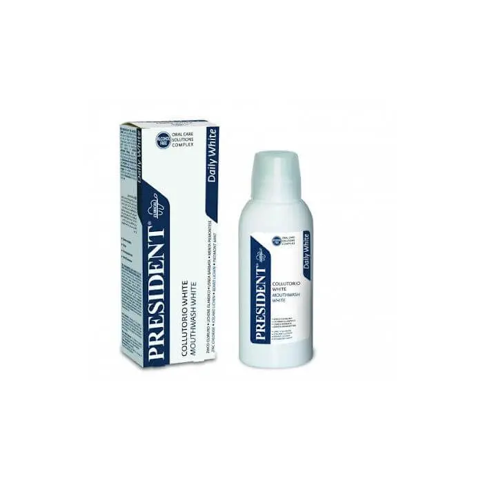 president-president-white-bain-de-bouche-200-ml-dentaire PRESIDENT BAIN DE BOUCHE DAILY WHITE 200ml – Image 1