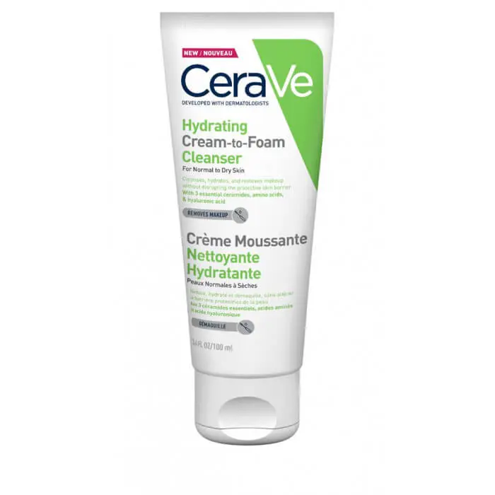 product CERAVE CREME MOUSSANTE NETTOYANTE HYDRATANTE 100ML – Image 1