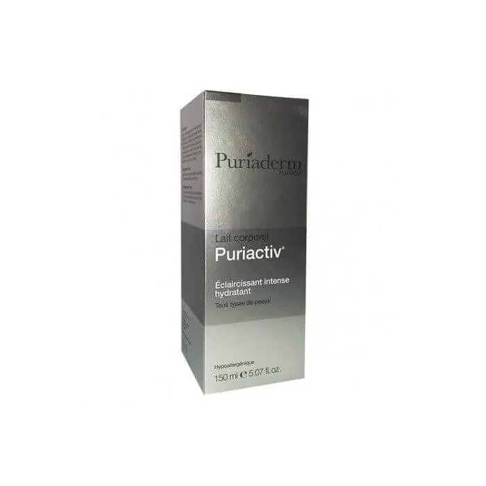 puriaderm-puriactiv-lait-corporel-eclaircissant-hydratant-150-ml PURIADERM PURIACTIV LAIT CORPOREL ECLAIRCISSANT HYDRATANT 150 ML – Image 1