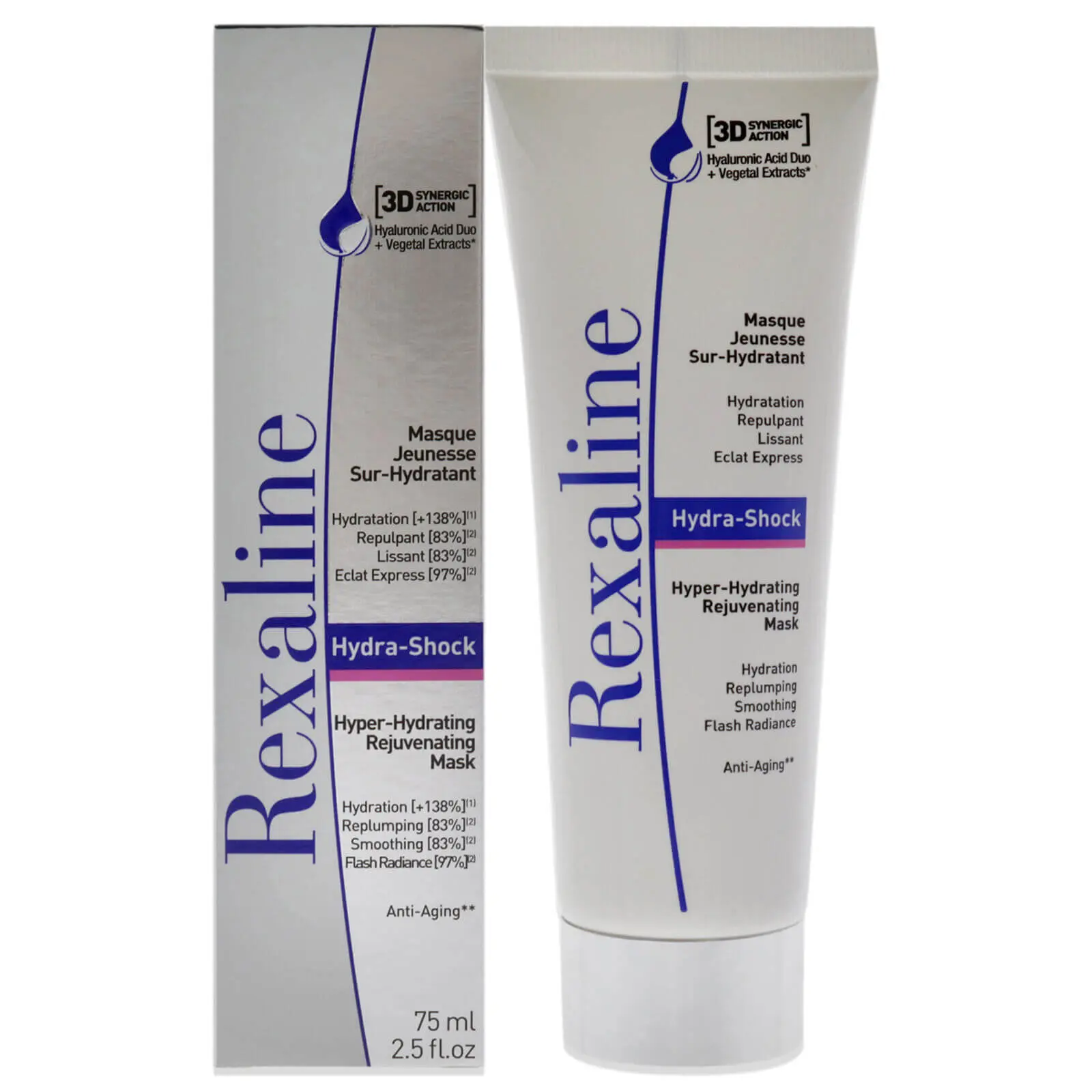s-l1600 (1) REXALINE 3D HYDRA-SHOCK MASQUE JEUNESSE SUR-HYDRATANT 75ML – Image 1