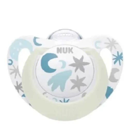 small_image Nuk Sucette Silicone Star Night 0-6mois – Image 1