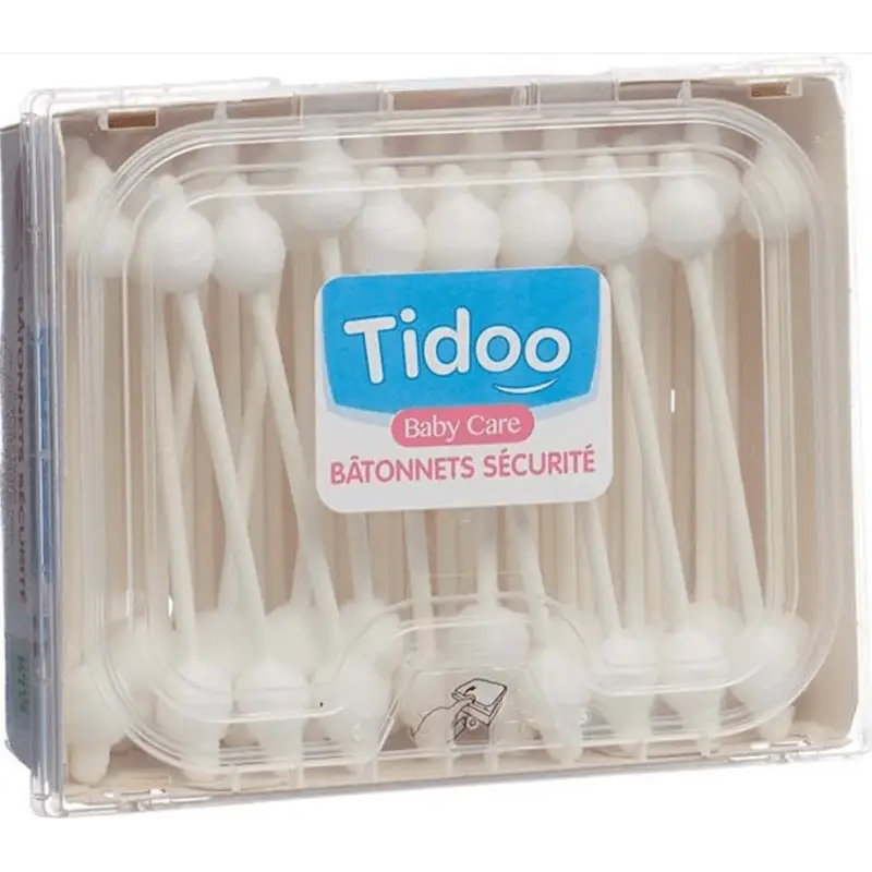 tidoo-cotton-swabs-organic-50-pcs TIDOO BATO BATONNET SECURITE COTON BIO 50 P – Image 1
