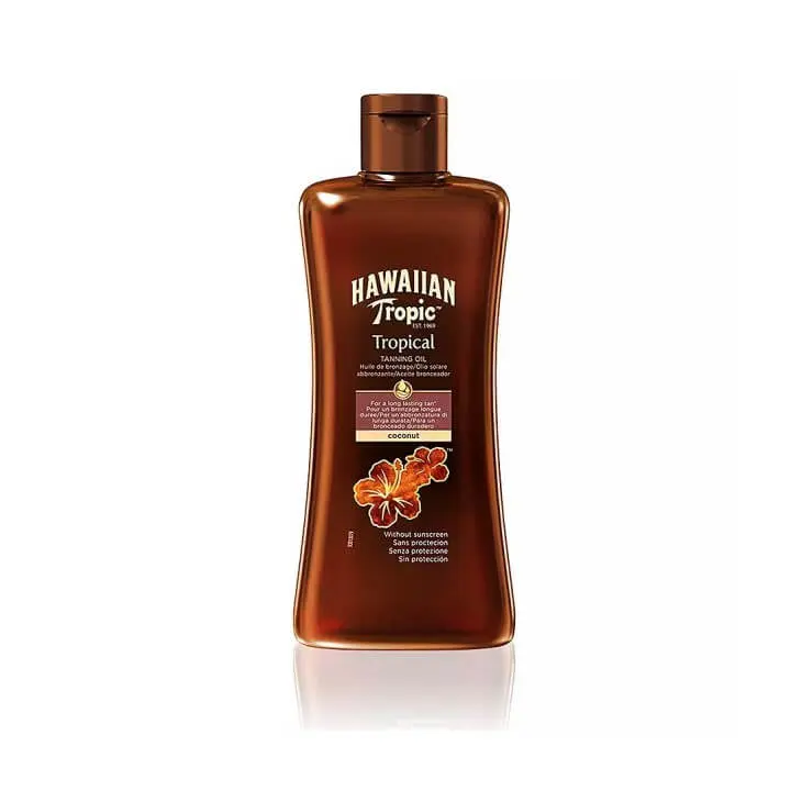 tropical-coconut-tanning-oil HAWAIIAN HUILE DE BRONZAGE TROPIC DARK 200 ML PARFUM NOIX DE COCO – Image 1