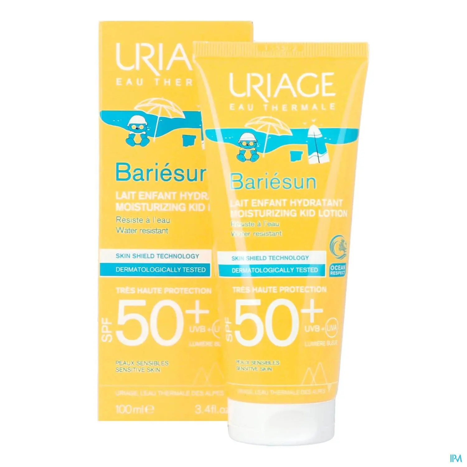 uriage-bariesun-lait-enfant-hydratant-spf50-100ml Uriage Bariésun Lait Enfant Hydratant Très Haute Protection SPF50+ 100 ml – Image 1
