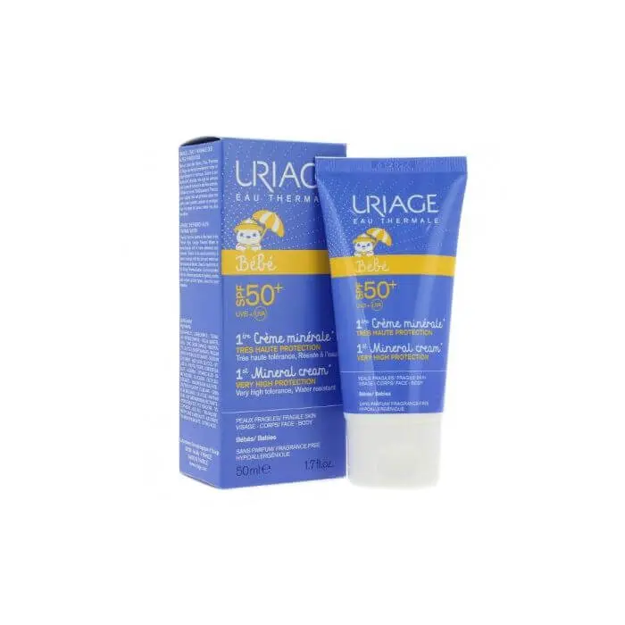 uriage-bebe-1ere-creme-minerale-spf-50-50ml- URIAGE BEBE 1ERE CREME SOLAIRE MINERALE SPF 50 50ML – Image 1