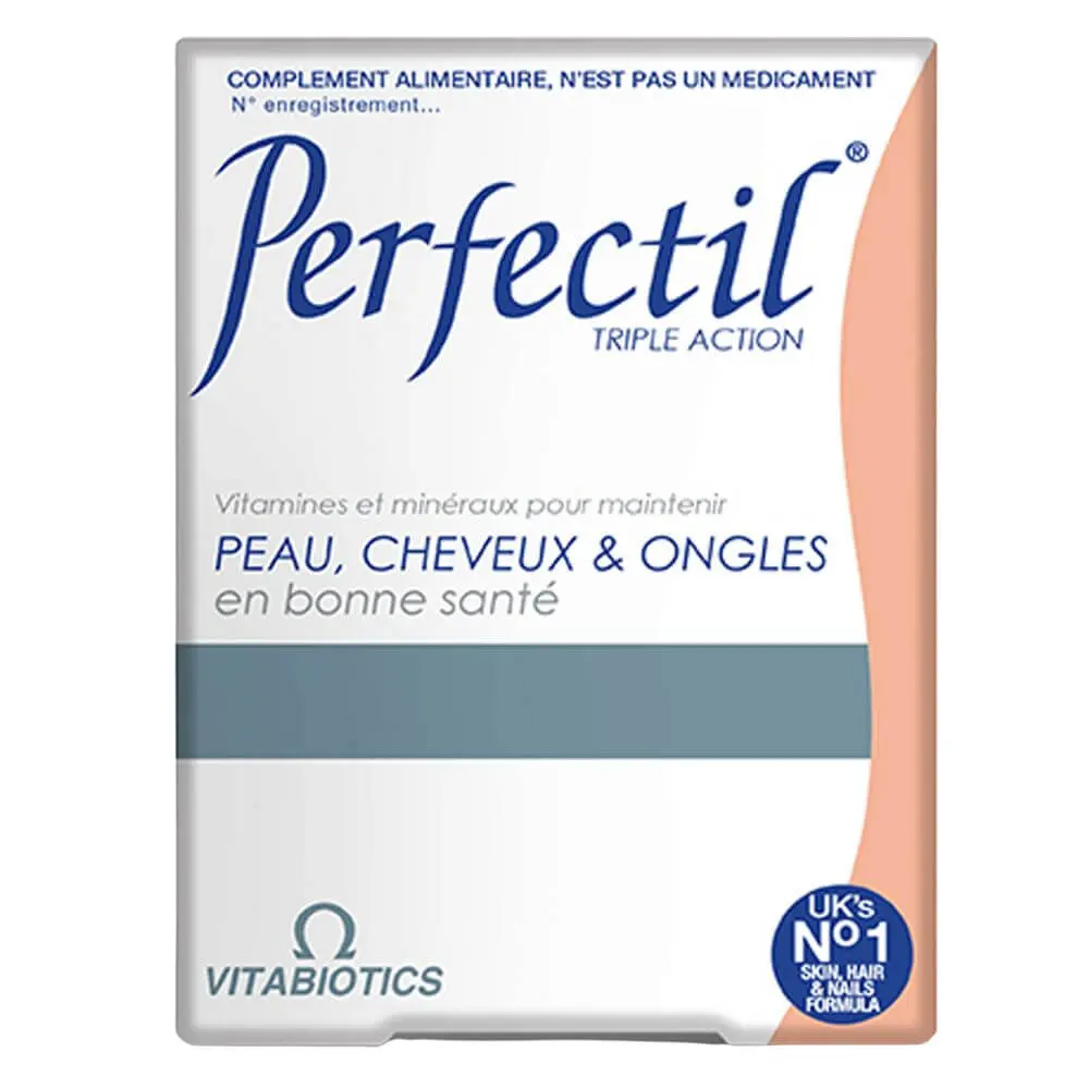 vitabiotics-perfectil-triple-active-peau-cheveux-ongles-30-comprimes Vitabiotics Perfectil Triple Active Peau, Cheveux & Ongles – 30 comprimés – Image 1