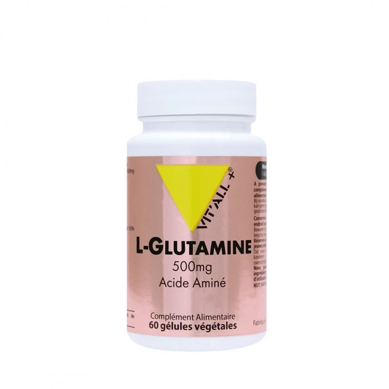 vitall-l-glutamine-500mg-60-gelules.webp VIT'ALL+ L-Glutamine 500mg | 60 gélules – Image 1