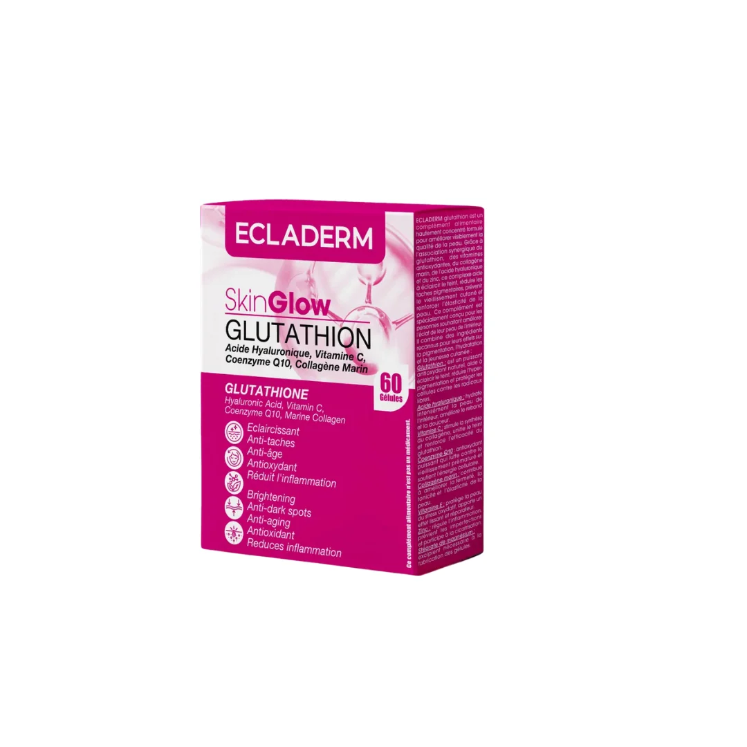 Ecladerm-Skin-Glow-Glutathion-60gelules.webp Ecladerm Skin Glow Glutathion 60 Gelules – Image 1