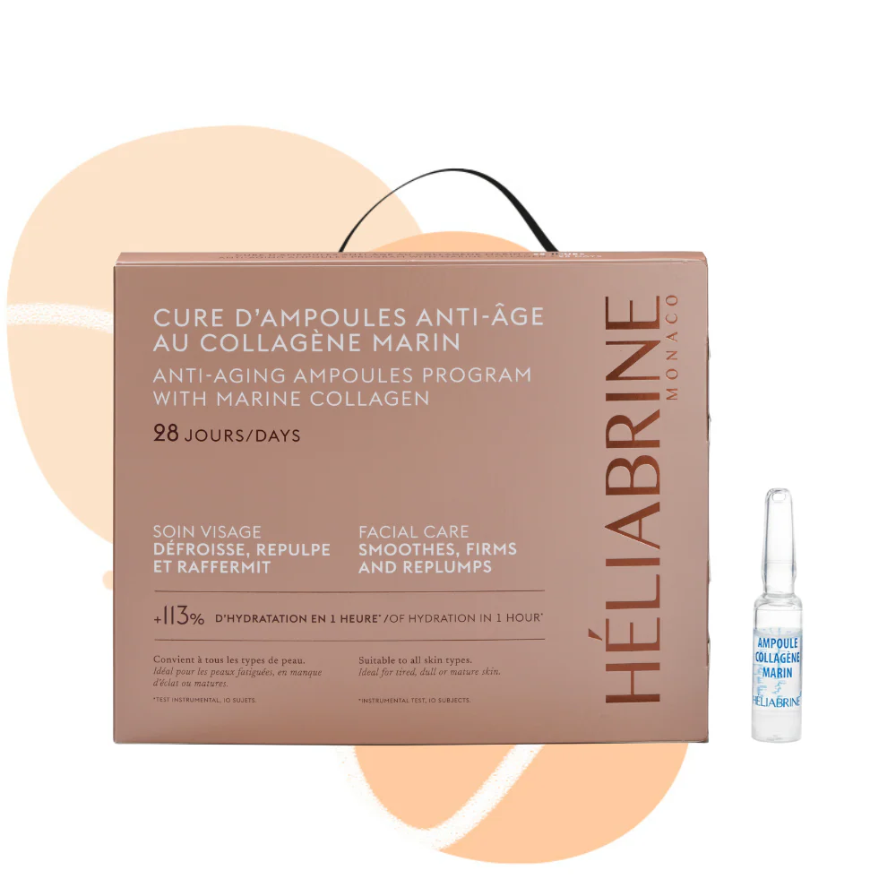 HELIABRINE_5302420c-c593-4720-8920-50e28bfe5460.webp HELIABRINE CURE D'AMPOULES ANTI-AGE AU COLLAGENE MARIN 28 AMPOULE – Image 1