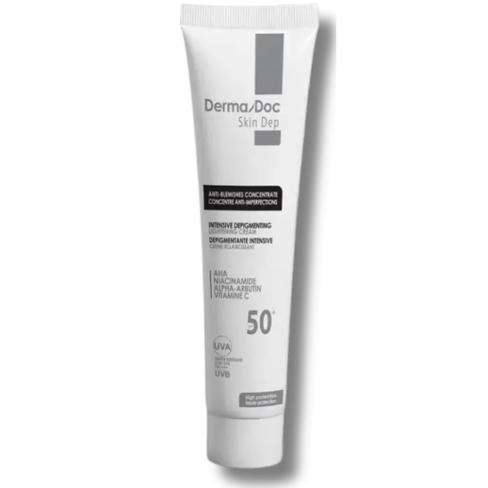 dermadoc-intensive-depigmenting-creme-anti-taches-spf50-40ml-e1732570557169.webp DERMADOC SKIN DEP CREME DEPIGMENTANTE INTENSIVE SPF15+ 40ML – Image 1