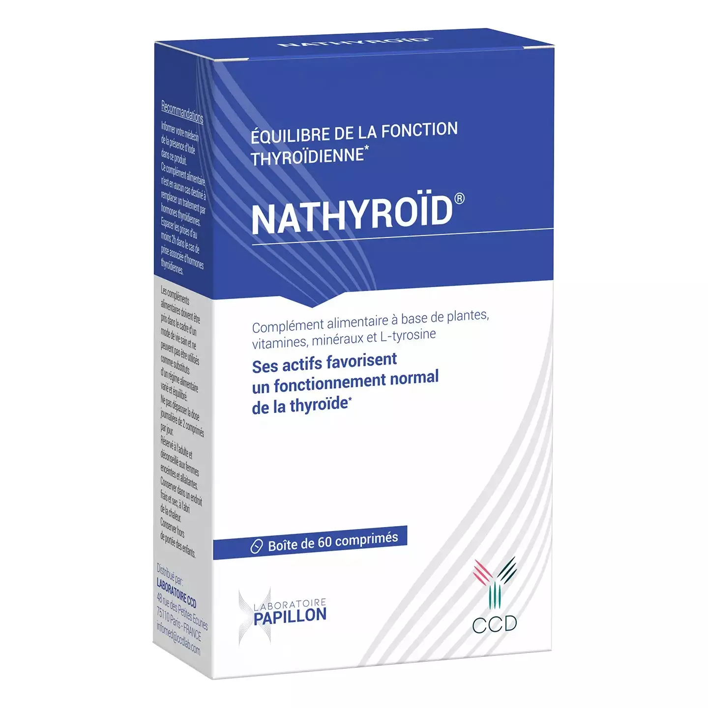 nathyroid-60-comprimes.webp NATHYROID 60 Comprimés - Complément Alimentaire Equilibre de la Fonction Thyroïdienne – Image 1