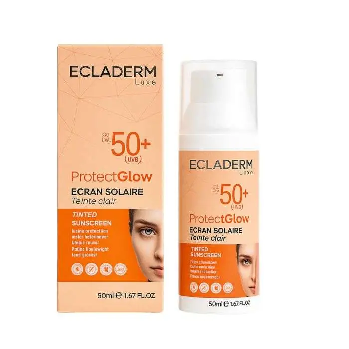ecladerm-ecladerm-luxe-protect-glow-ecran-solaire-spf50-teinte-clair-50ml-cremes-solaires ECLADERM LUXE PROTECT GLOW ECRAN SOLAIRE SPF50 + TEINTE CLAIR 50ML – Image 1