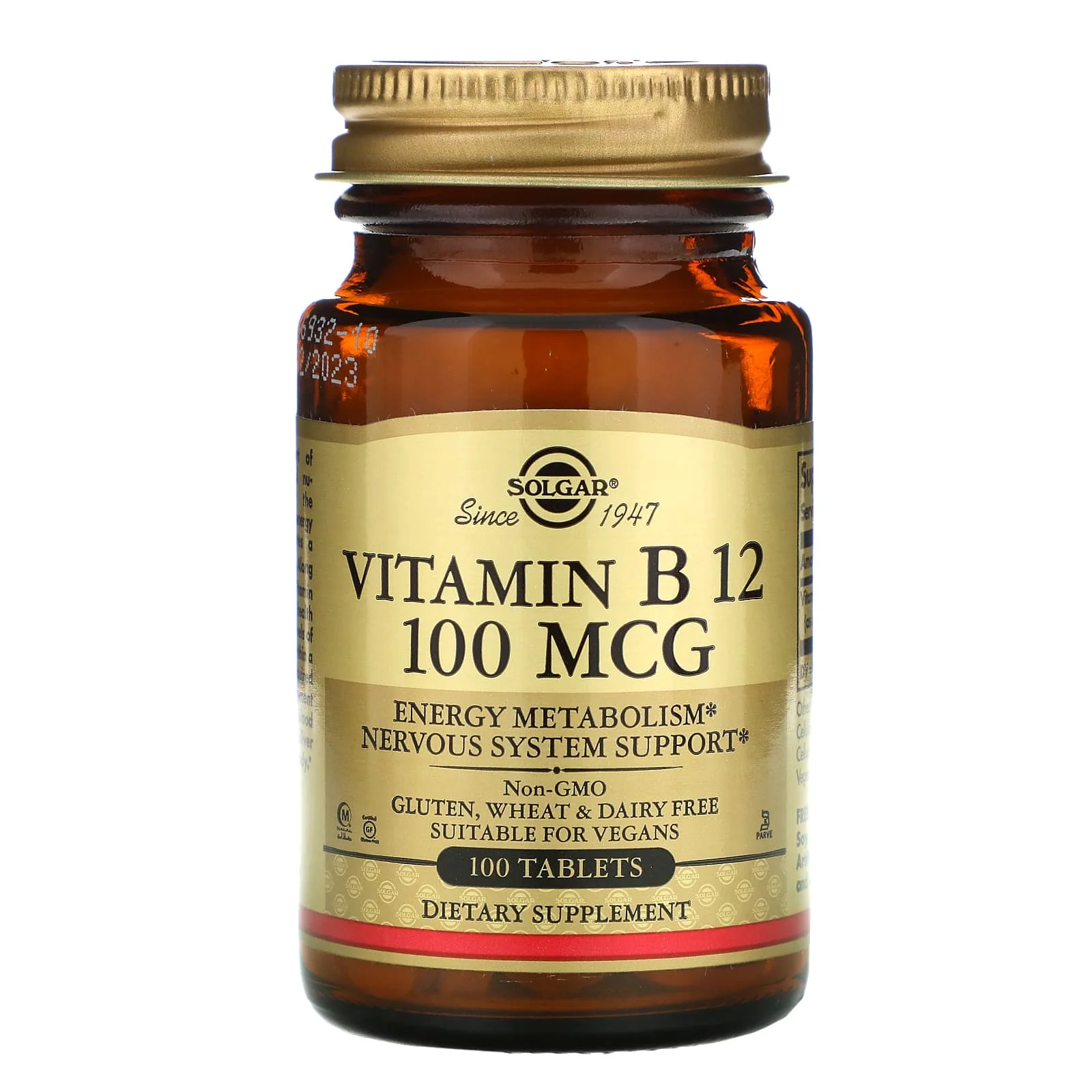 solgar Solgar, Vitamin B-12 100 Mcg, 100 Tablets – Image 1