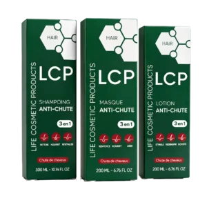 LCP Anti-Chute Routine Complète – Shampoing + Masque + Lotion 3 en 1 pour la Chute de Cheveux