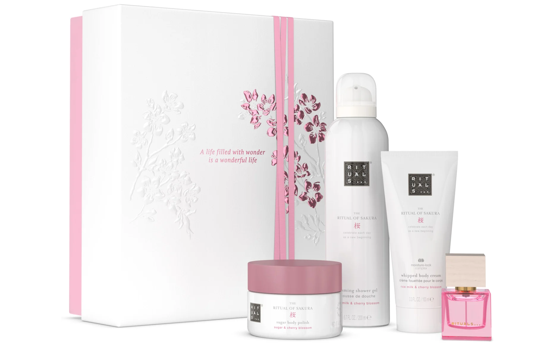 8719134202038--rituals-sakura-gift-set-m-pack-1120203-(1)_69301-20 Rituals The Ritual Of Sakura Coffret Mousse de douche 200ml + 3 Produits – Image 1