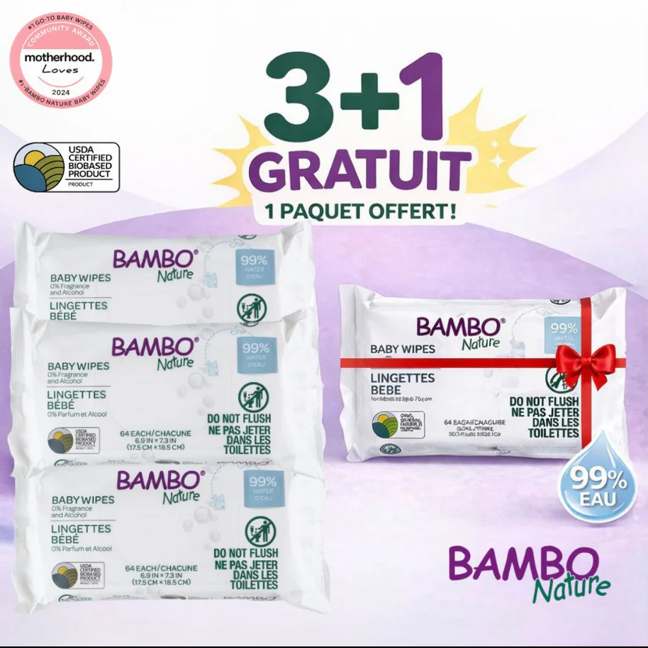 9540D3C4-E343-40D8-805A-14862DC850C2 Bambo Lot lingettes 64 pièces 3+1 offerte – Image 1