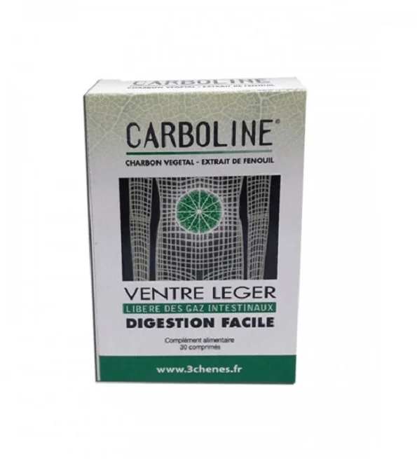 carboline-ventre-leger-30-comprimes-1 3 CHENES CARBOLINE DIGESTION FACILE 30 COMPRIMES – Image 1