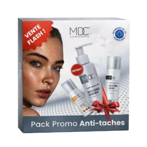 MDC Laboratories – Pack Promo Anti-taches Complet (Crème Éclaircissante + Masque Whitening + SPF 50+)