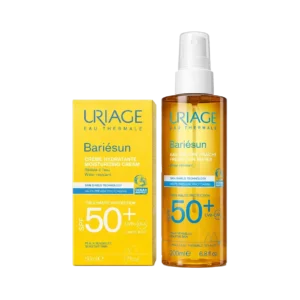 Uriage Bariésun SPF 50+ Crème Hydratante & Eau Solaire Fraîche – Très Haute Protection Peaux Sensibles