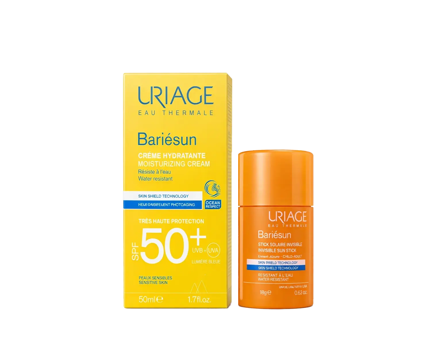 Uriage Bariésun SPF 50+ Crème Hydratante & Stick Solaire Invisible Uriage Bariésun SPF 50+ Crème Hydratante & Stick Solaire Invisible