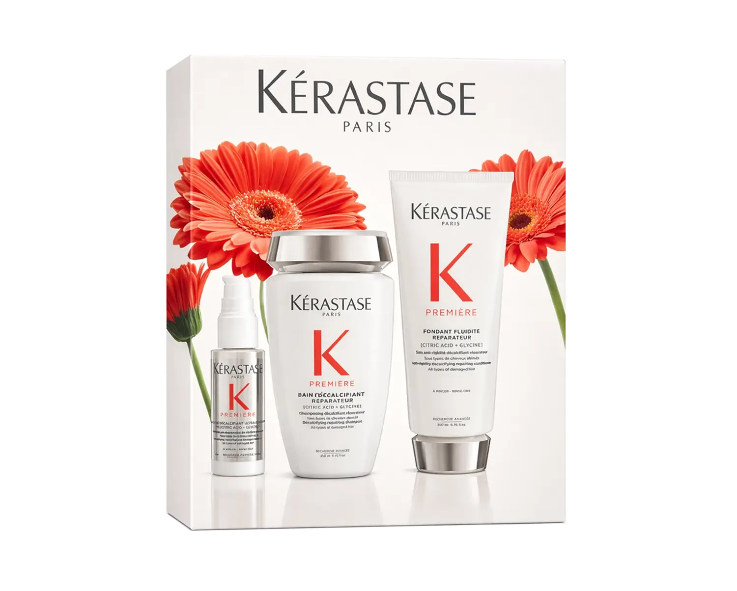 Kérastase Première Coffret Bain Décalcifiant, Fondant Fluidité & Sérum Kérastase Première Coffret Bain Décalcifiant, Fondant Fluidité & Sérum