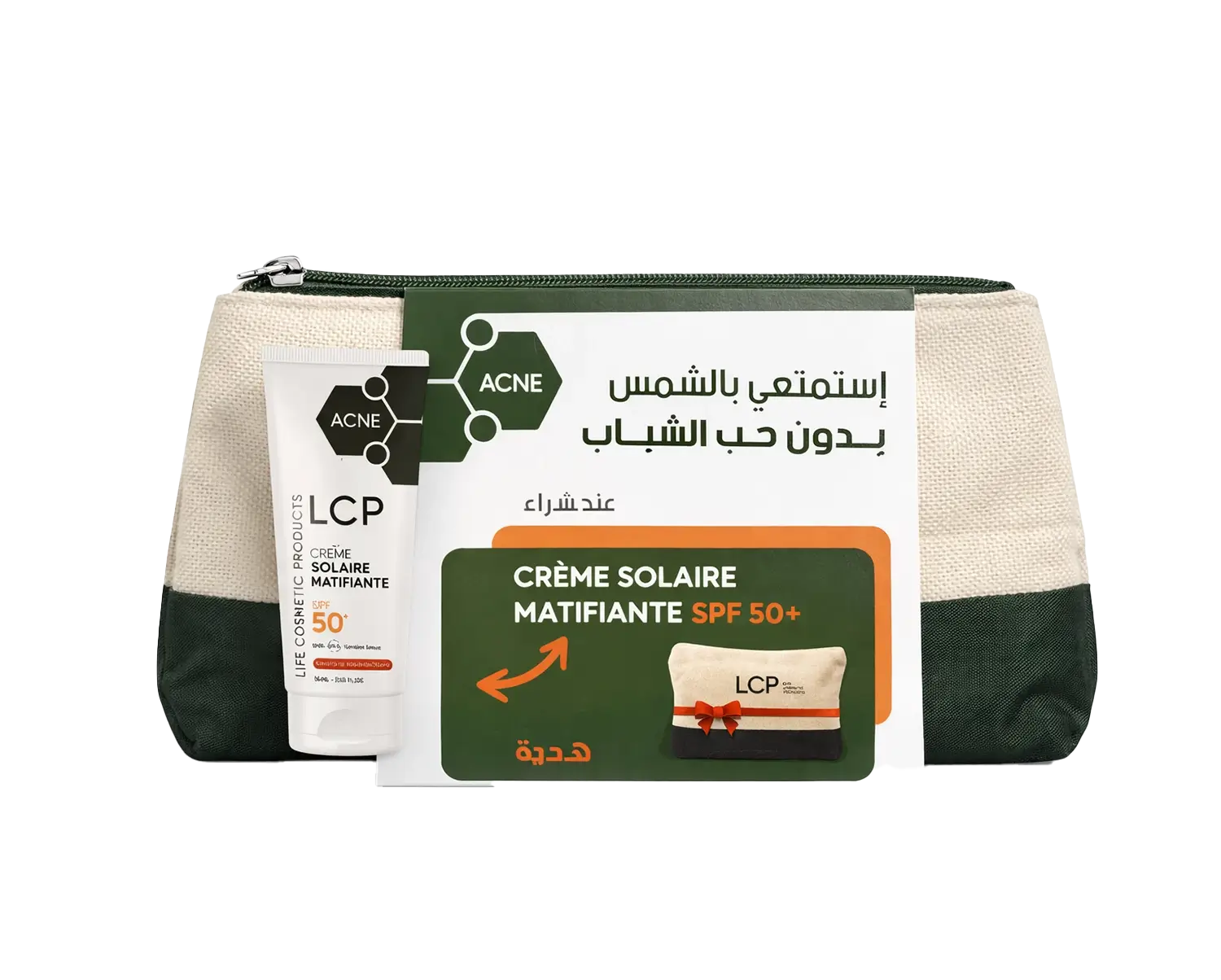LCP Crème Solaire Matifiante SPF 50+ Anti-Acné Haute Protection + Trousse Offerte LCP Crème Solaire Matifiante SPF 50+ Anti-Acné Haute Protection + Trousse Offerte