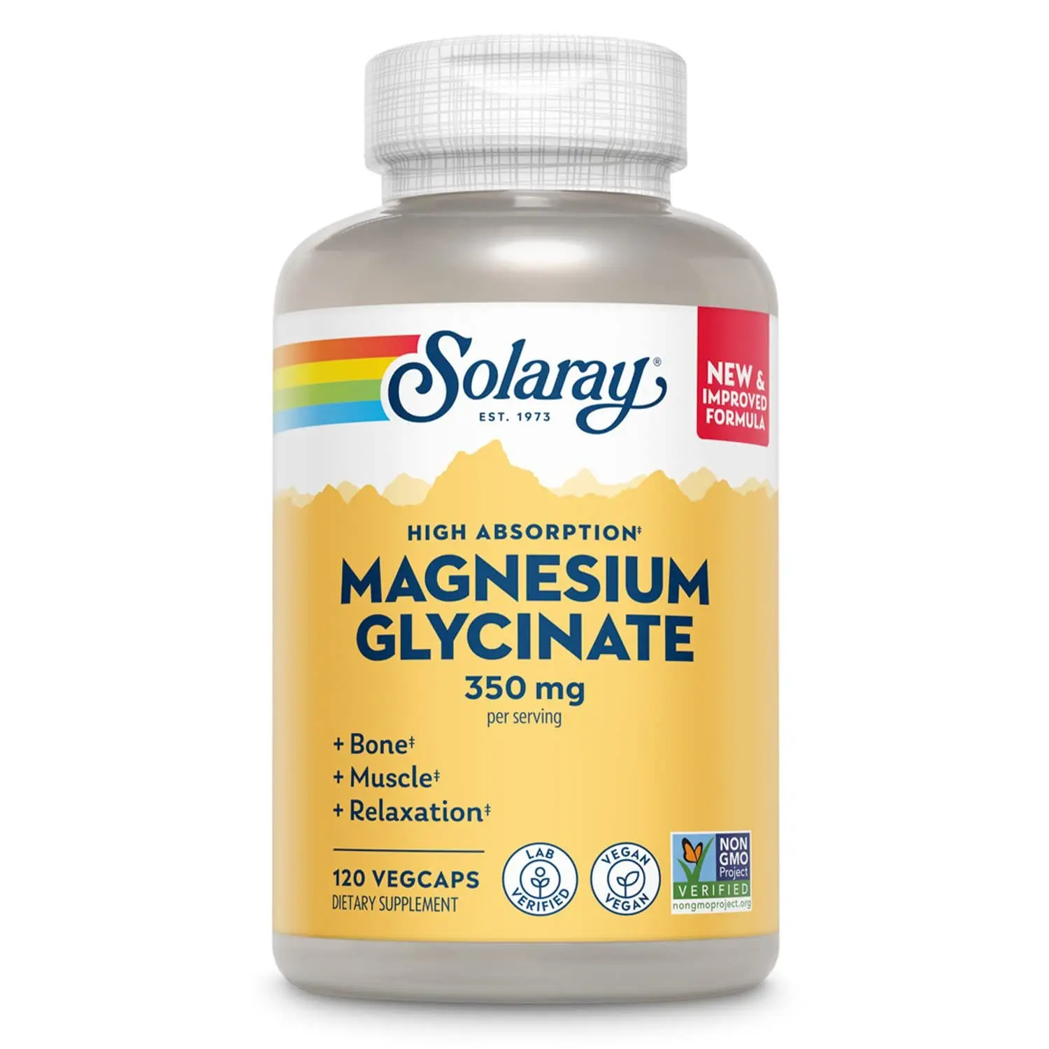 solaray-magnesium-glycinate SOLARAY MAGNESIUM GLYCINATE 350mg 120cap – Image 1