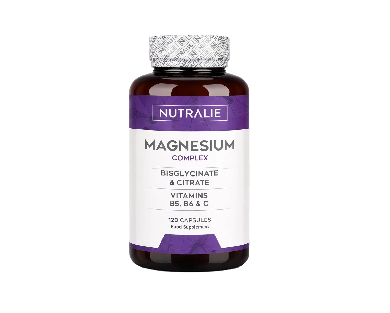Nutralie Magnesium Complex – Bisglycinate & Citrate + Vitamines B5, B6 & C (120 Capsules) Nutralie Magnesium Complex – Bisglycinate & Citrate + Vitamines B5, B6 & C (120 Capsules)