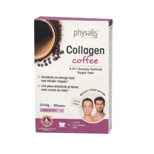 Physalis Collagen Coffee Bio – Café au Collagène 3-en-1 Beauté Sans Sucre 12 Stick x 10g