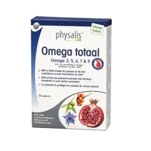 Physalis Omega Totaal – Oméga 3, 5, 6, 7 & 9 Complexe 30 Capsules